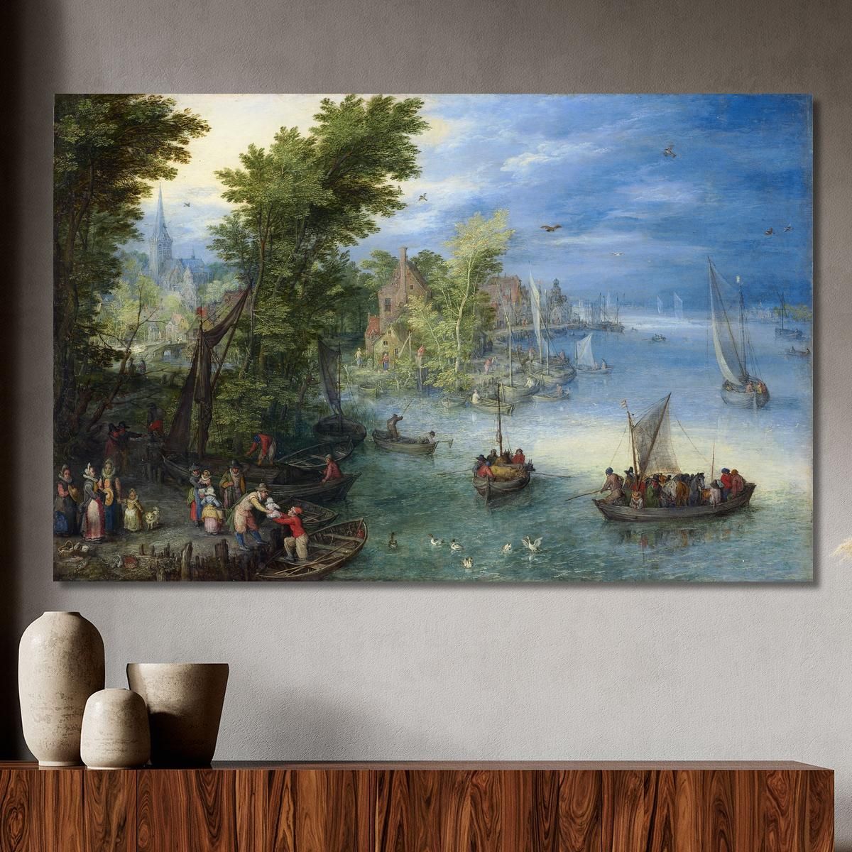 River Landscape 3 Jan Brueghel The Elder jbe33 canvas print 