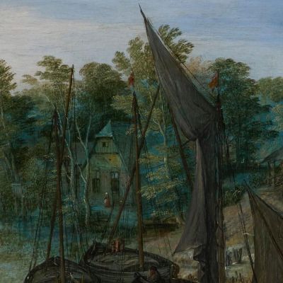 River Landscape Jan Brueghel The Elder jbe34 canvas print