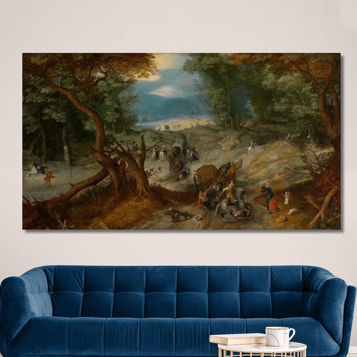 Travallers Attacked By Soldiers Jan Brueghel The Elder jbe48 canvas print 