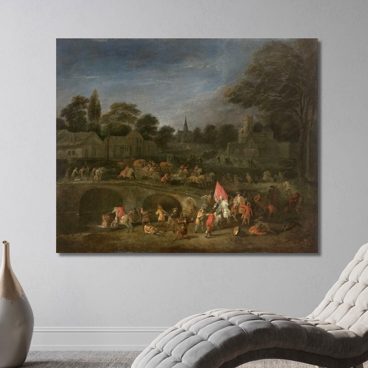 The Peasants’ Revenge Jean-Antoine Watteau jaw14 canvas print 