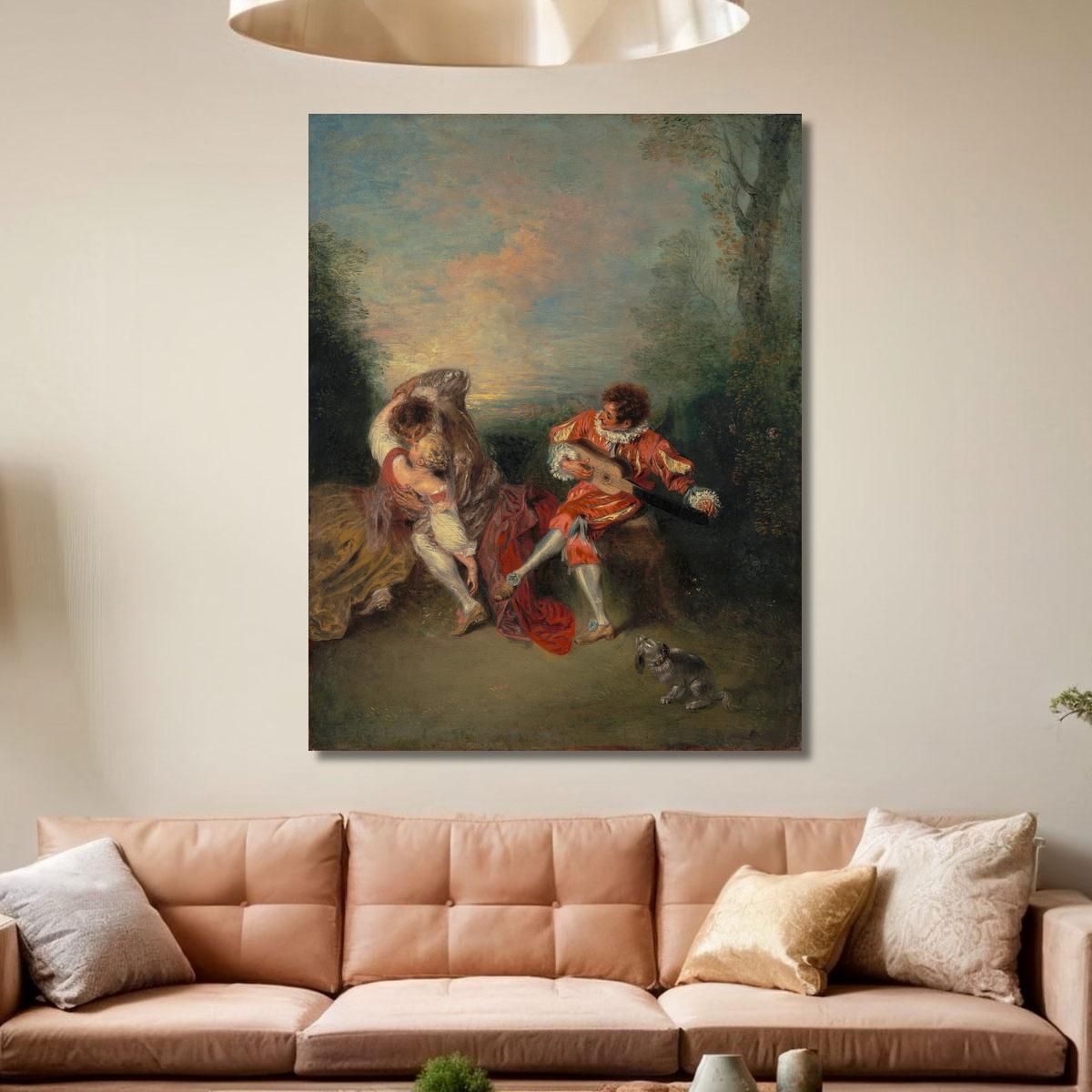 The Surprise Jean-Antoine Watteau jaw15 canvas print 