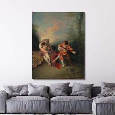 The Surprise Jean-Antoine Watteau jaw15 canvas print 