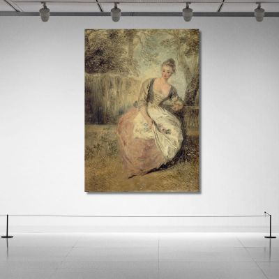 The Anxious Lover Jean-Antoine Watteau jaw22 canvas print 