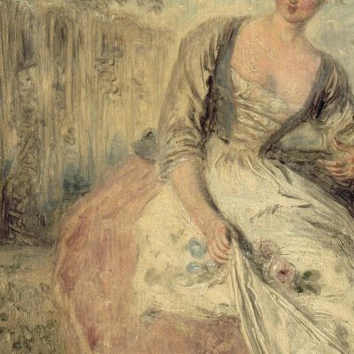The Anxious Lover Jean-Antoine Watteau jaw22 canvas print