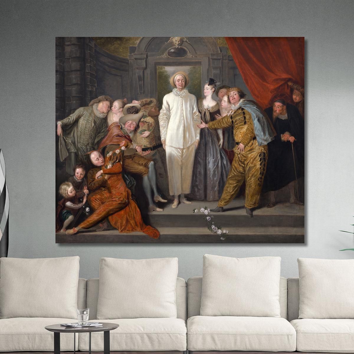The Italian Comedians Jean-Antoine Watteau jaw37 canvas print 