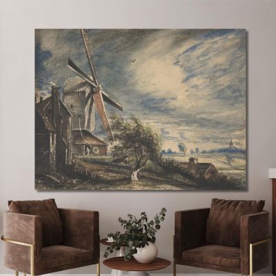 A Mill Near Colchester John Constable jcn5 canvas print 