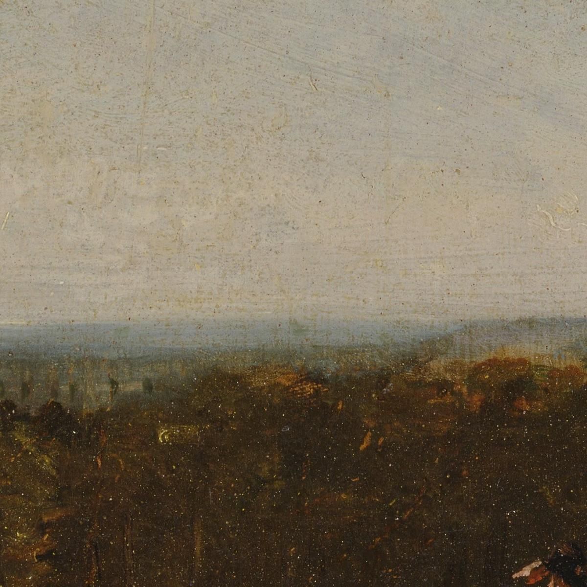A Shepherd In A Landscape Looking Across Dedham Vale Towards Langham John Constable jcn7 canvas print