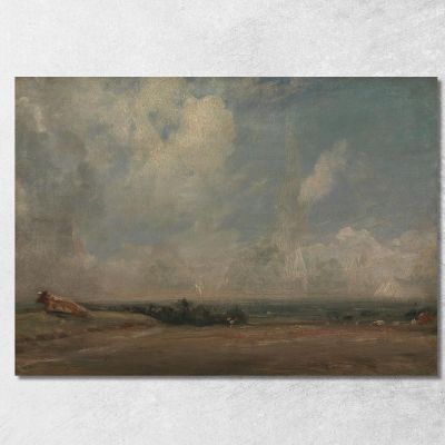 A View From Hampstead Heath John Constable jcn9 canvas print 