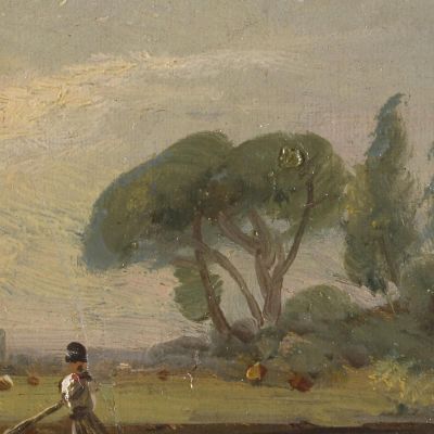 Barge Below Flatford Lock John Constable jcn15 canvas print