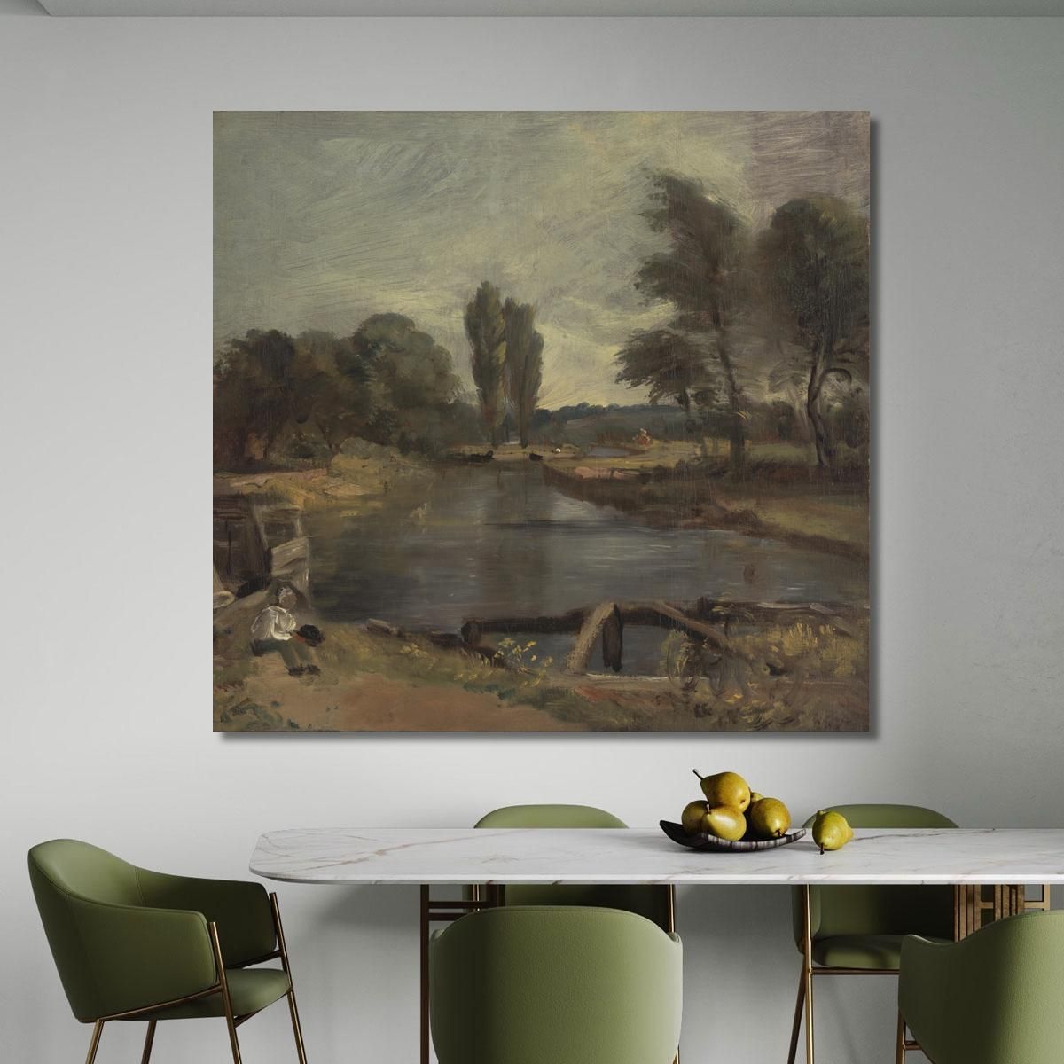 Flatford Lock John Constable jcn37 canvas print 