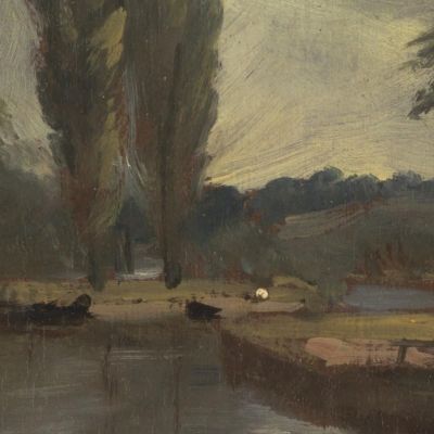 Flatford Lock John Constable jcn37 canvas print