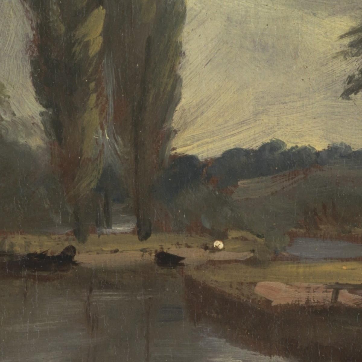 Flatford Lock John Constable jcn37 canvas print