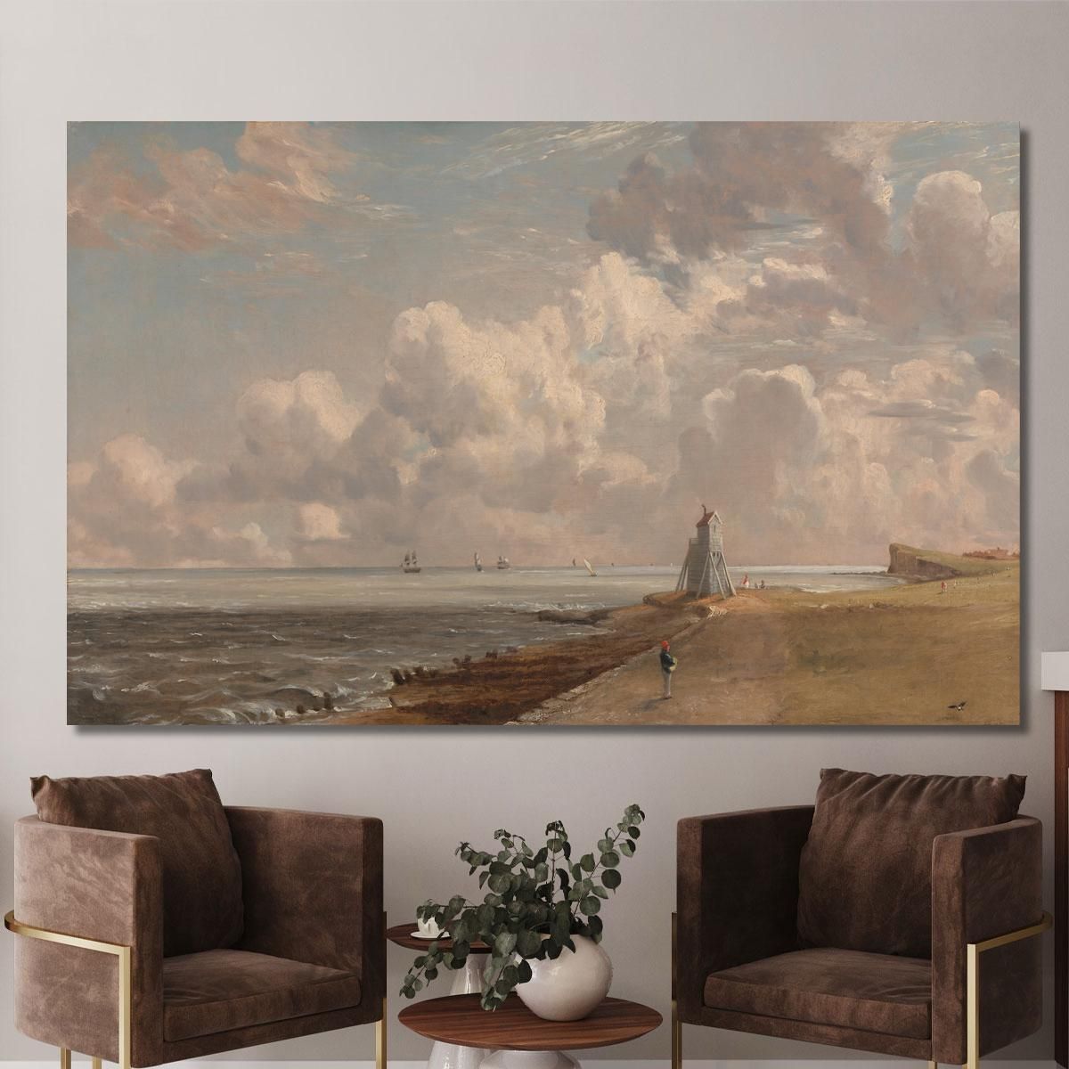 Harwich The Low Lighthouse And Beacon Hill John Constable jcn51 canvas print 