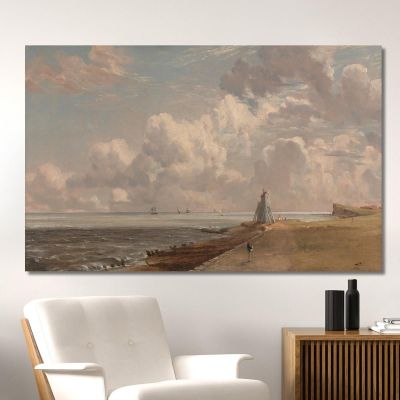 Harwich The Low Lighthouse And Beacon Hill John Constable jcn51 canvas print 