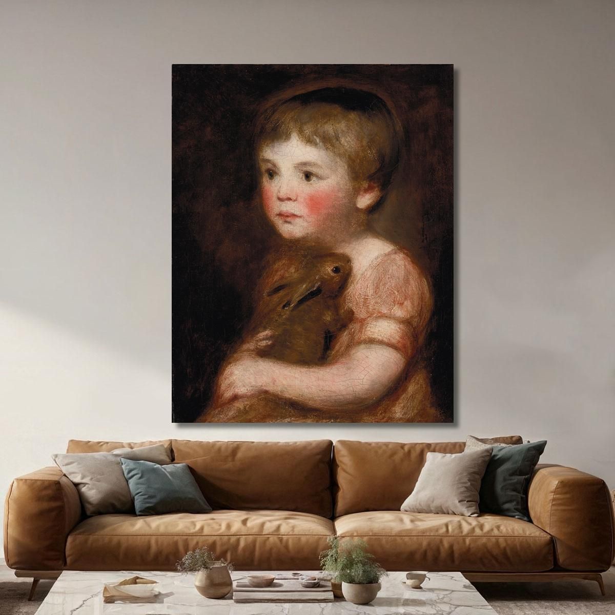Miss Lewis With A Rabbit John Constable jcn60 canvas print 