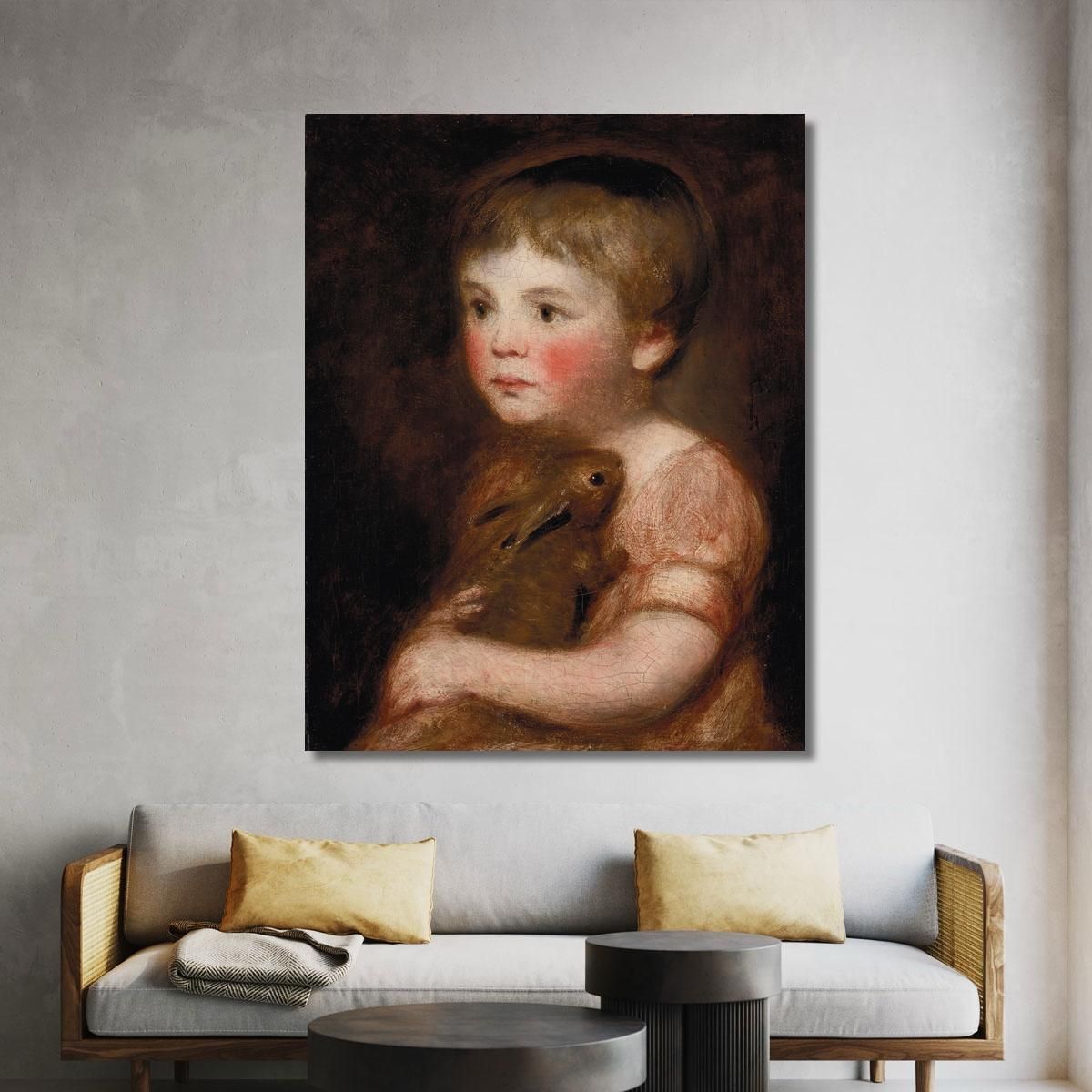 Miss Lewis With A Rabbit John Constable jcn60 canvas print 