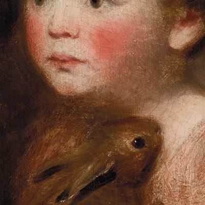 Miss Lewis With A Rabbit John Constable jcn60 canvas print