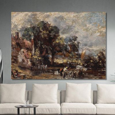 Sketch For The Haywain' John Constable jcn75 canvas print 