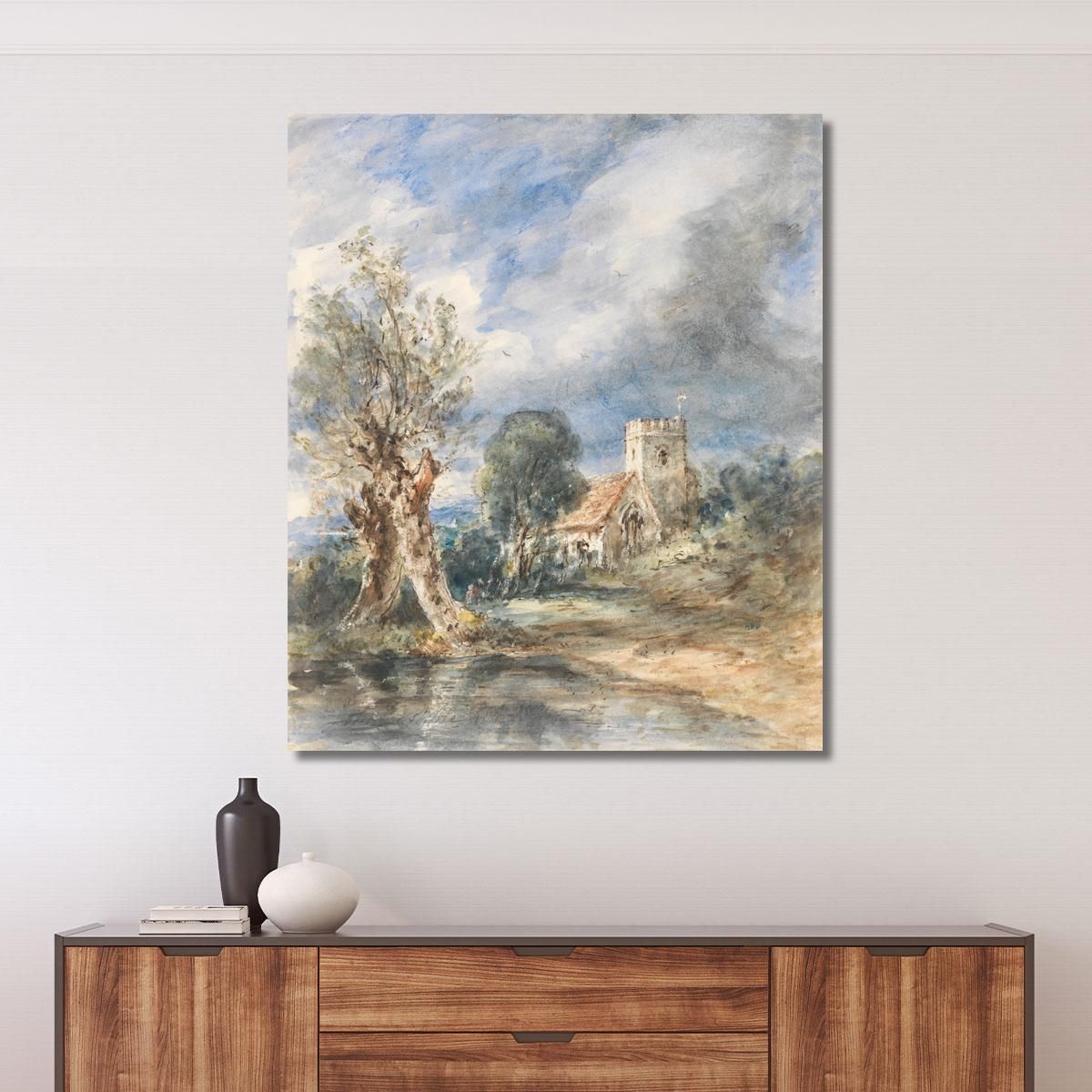 Stoke Poges Church John Constable jcn79 canvas print 