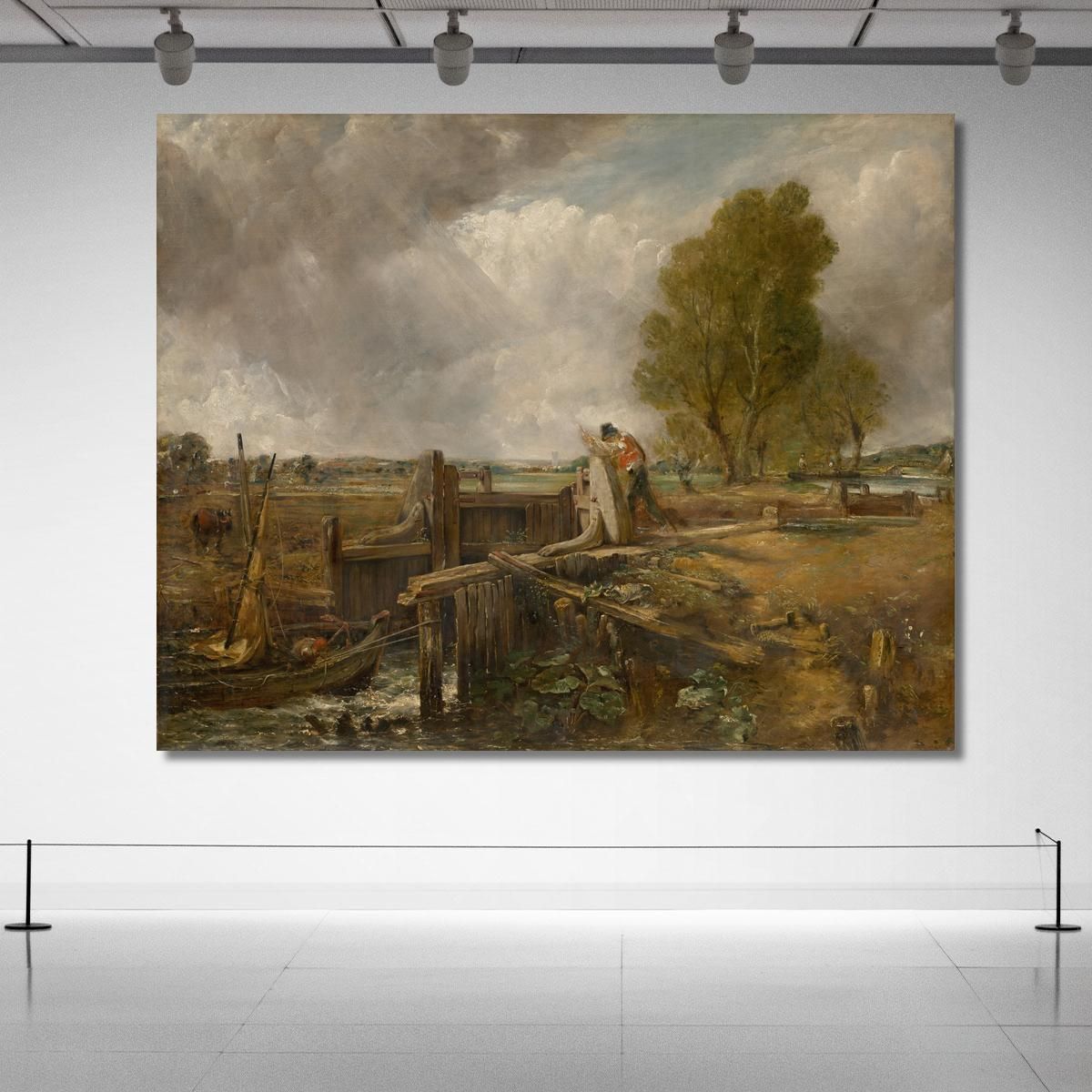 Study Of A Boat Passing A Lock John Constable jcn83 canvas print 