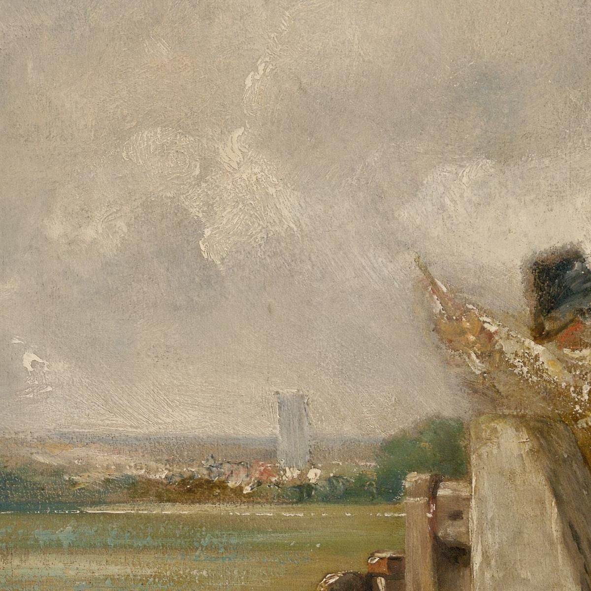 Study Of A Boat Passing A Lock John Constable jcn83 canvas print