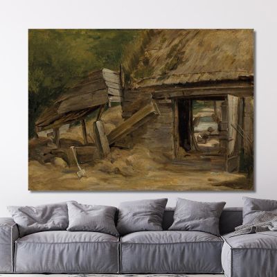 The Old Mill Shed Dedham John Constable jcn95 canvas print 