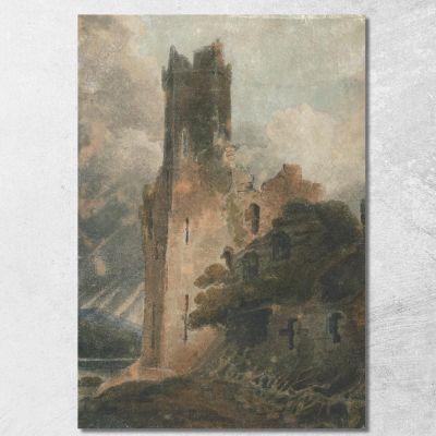 A Castle Tower Caernarvon Castle John Sell Cotman jsc1 canvas print 