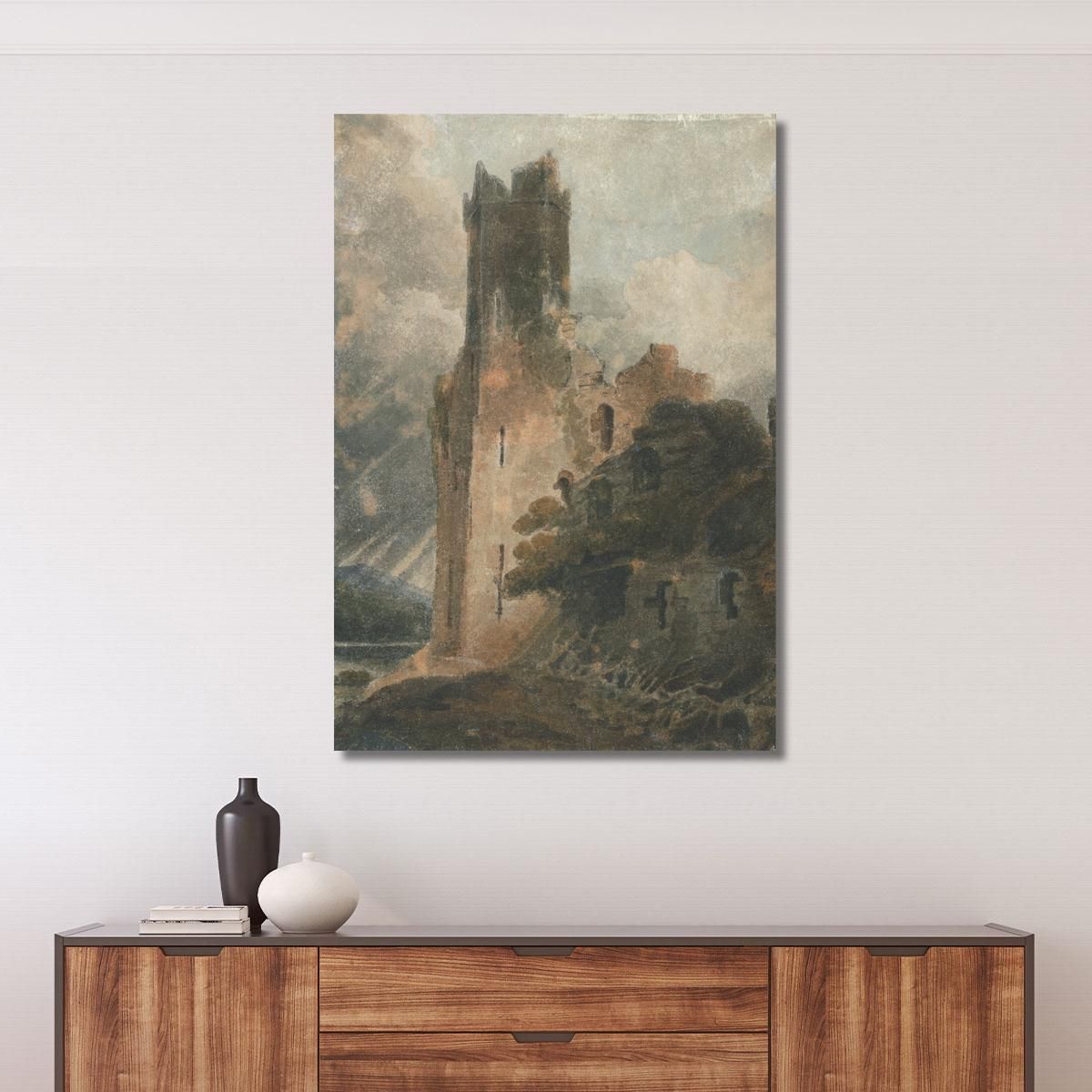 A Castle Tower Caernarvon Castle John Sell Cotman jsc1 canvas print 