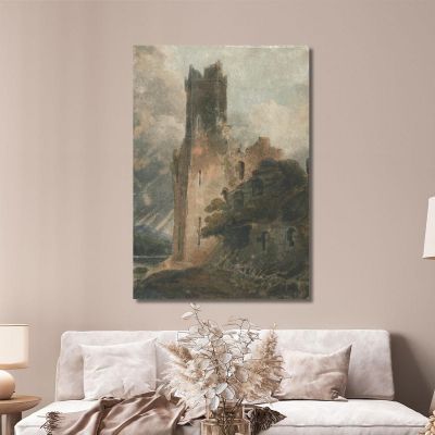 A Castle Tower Caernarvon Castle John Sell Cotman jsc1 canvas print 