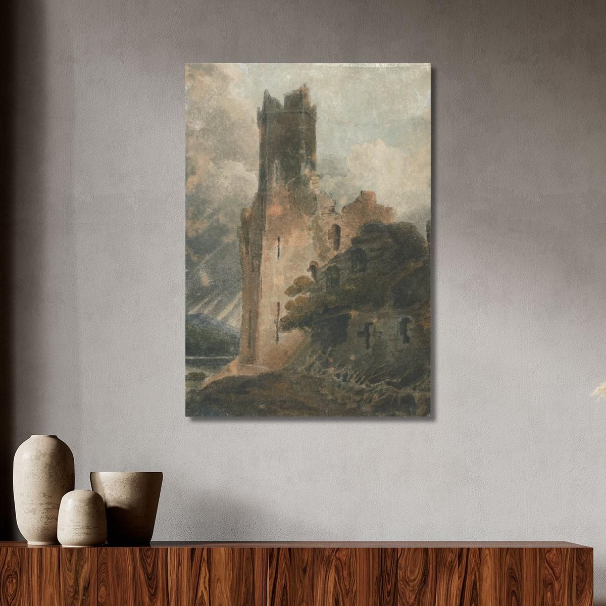 A Castle Tower Caernarvon Castle John Sell Cotman jsc1 canvas print 