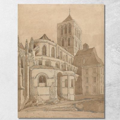 Abbey Church At Fecamp Normandy John Sell Cotman jsc4 canvas print 