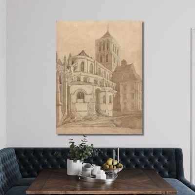 Abbey Church At Fecamp Normandy John Sell Cotman jsc4 canvas print 