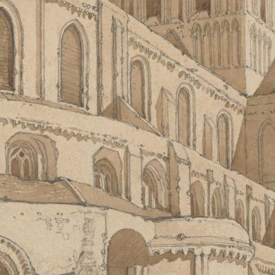 Abbey Church At Fecamp Normandy John Sell Cotman jsc4 canvas print