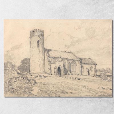 Aylmerton Church Norfolk From The South-West John Sell Cotman jsc7 canvas print 