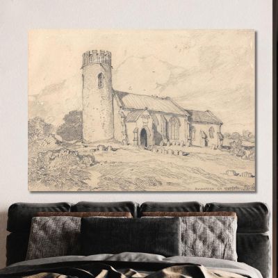 Aylmerton Church Norfolk From The South-West John Sell Cotman jsc7 canvas print 