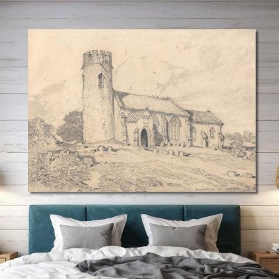 Aylmerton Church Norfolk From The South-West John Sell Cotman jsc7 canvas print 