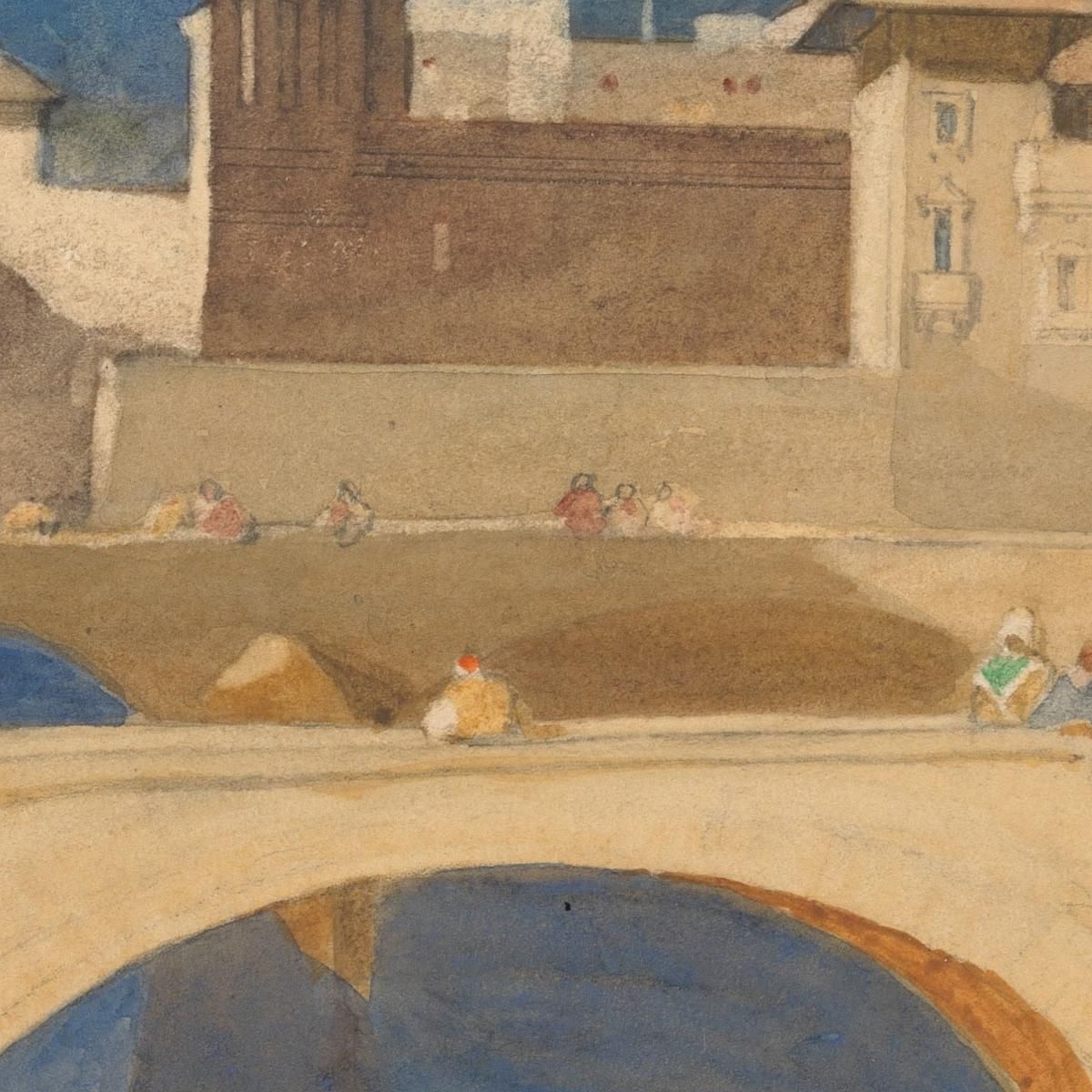 Bridge In A Continental Town John Sell Cotman jsc10 canvas print