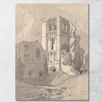 Castle Acre Priory Norfolk 3 John Sell Cotman jsc12 canvas print 