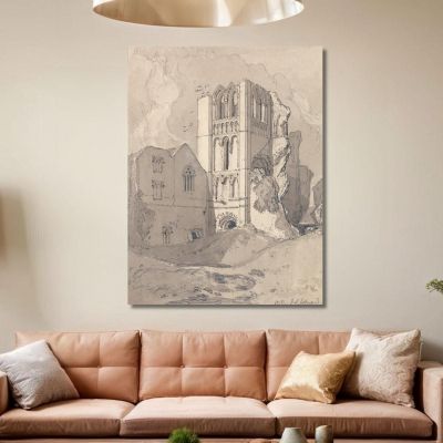 Castle Acre Priory Norfolk 3 John Sell Cotman jsc12 canvas print 