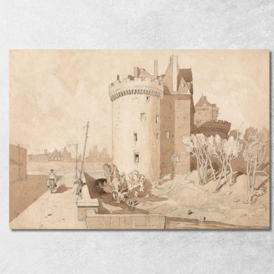 Castle At Alencon John Sell Cotman jsc14 canvas print 