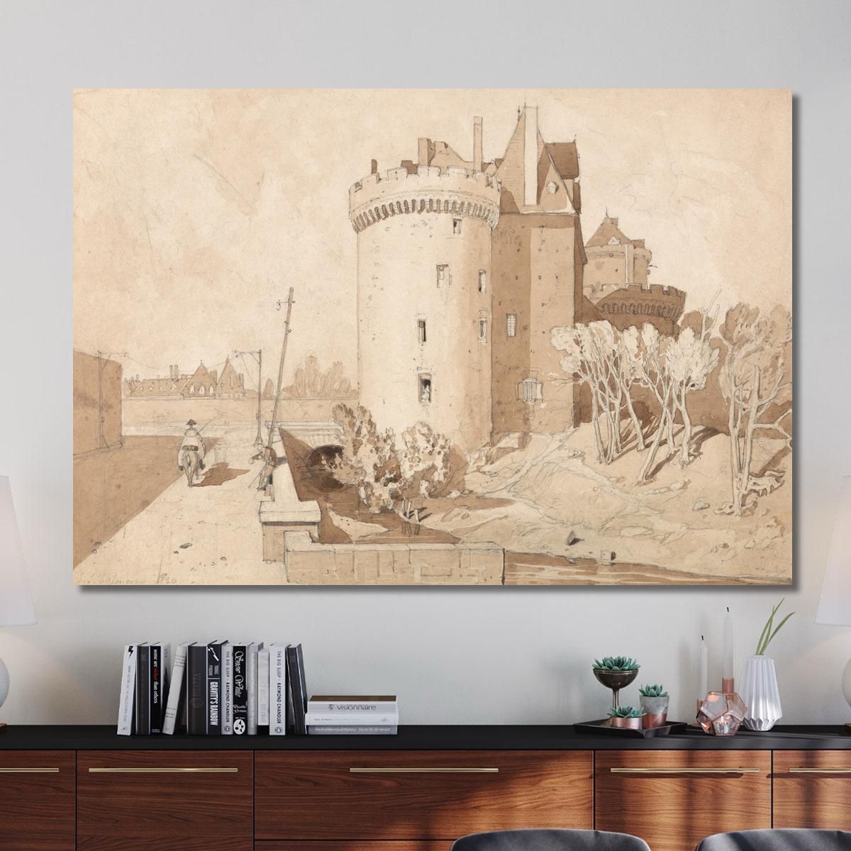 Castle At Alencon John Sell Cotman jsc14 canvas print 