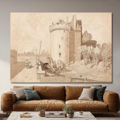 Castle At Alencon John Sell Cotman jsc14 canvas print 