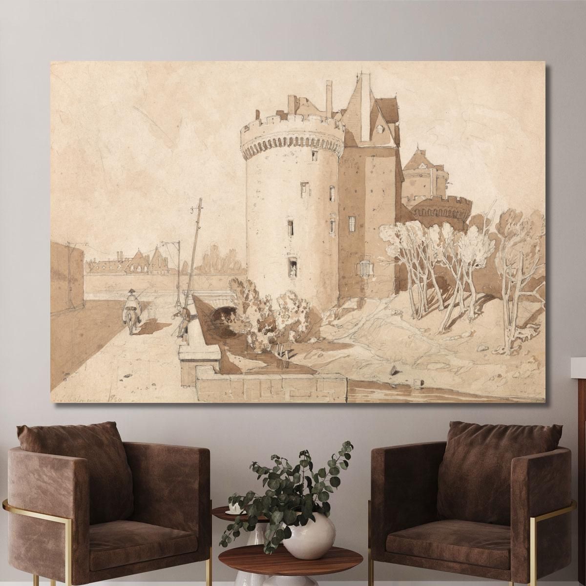 Castle At Alencon John Sell Cotman jsc14 canvas print 