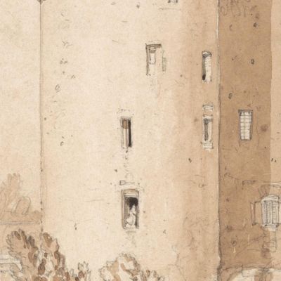 Castle At Alencon John Sell Cotman jsc14 canvas print
