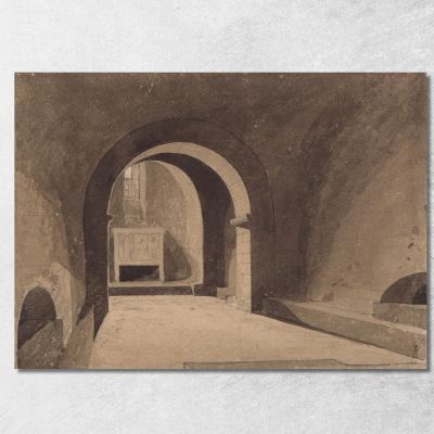 Crypt Of Saint Gervaise Rouen Normandy John Sell Cotman jsc17 canvas print 