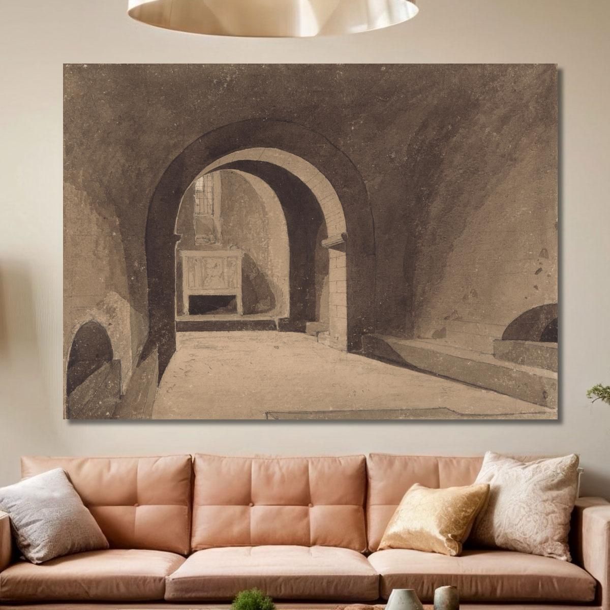 Crypt Of Saint Gervaise Rouen Normandy John Sell Cotman jsc17 canvas print 