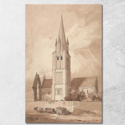 Douvres Church Normandy John Sell Cotman jsc18 canvas print 