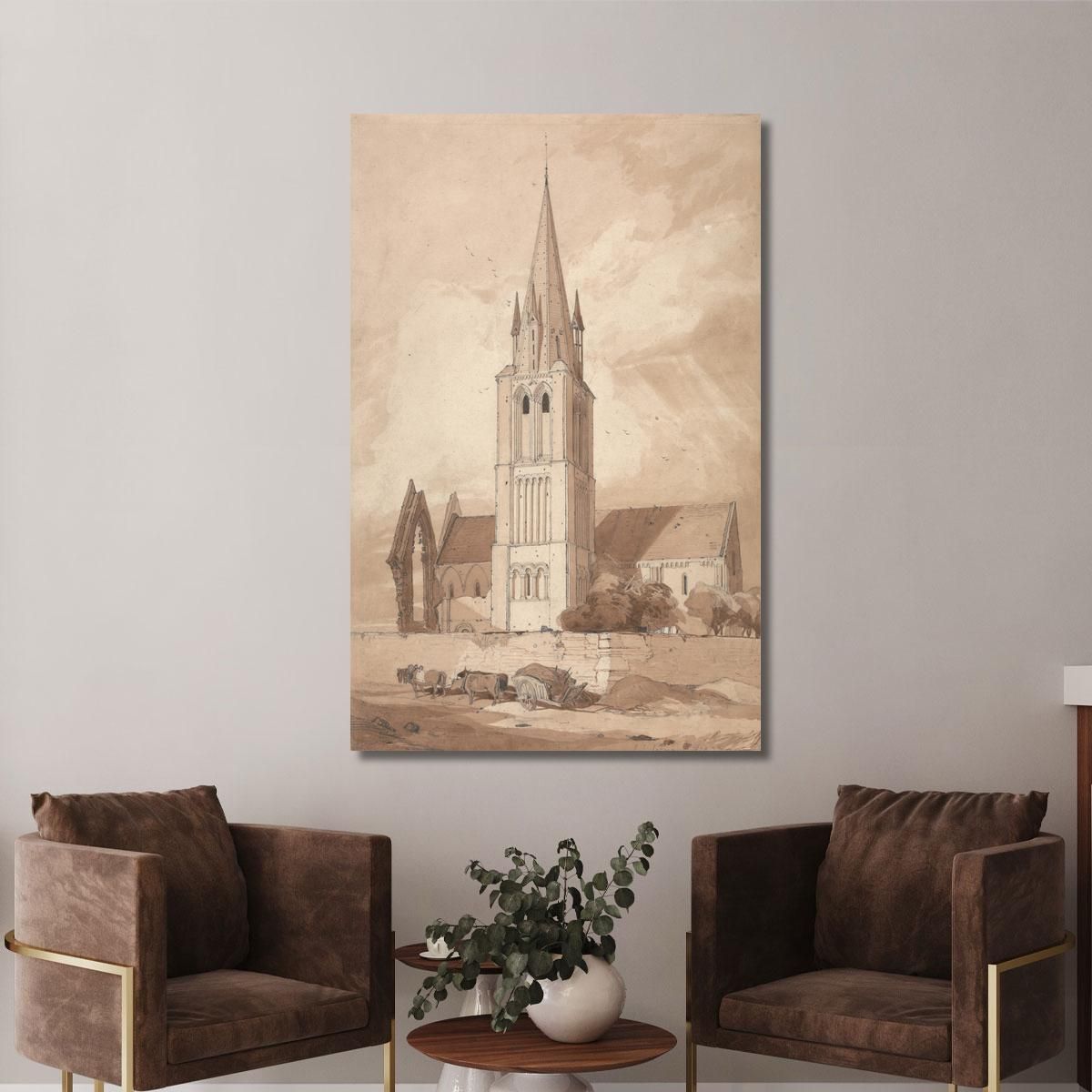 Douvres Church Normandy John Sell Cotman jsc18 canvas print 
