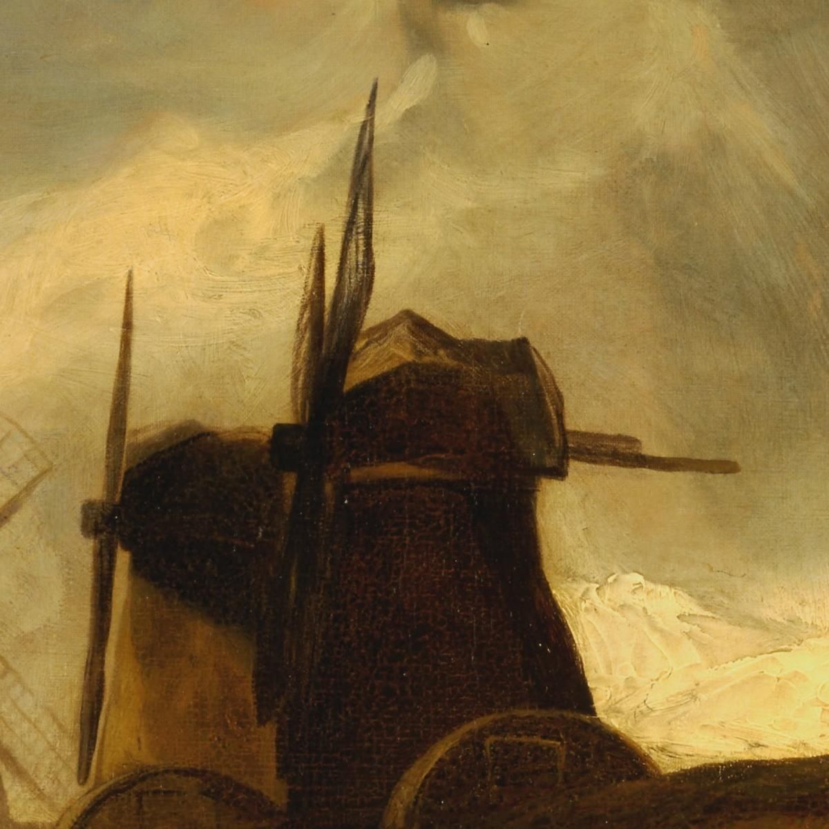 Drainage Mills In The Fens Croyland Lincolnshire John Sell Cotman jsc19 canvas print