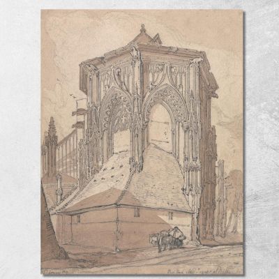 East End Of Saint Jacques At Dieppe Normandy John Sell Cotman jsc21 canvas print 